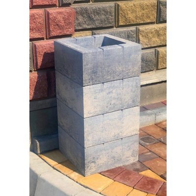 Евроблок Столбиковый гладкий 390х390х190