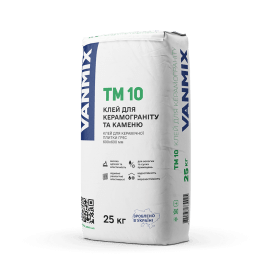 Vanmix TM 10 Клеевая смесь для облицовки поверхностей плитками размером до 600x600 мм.