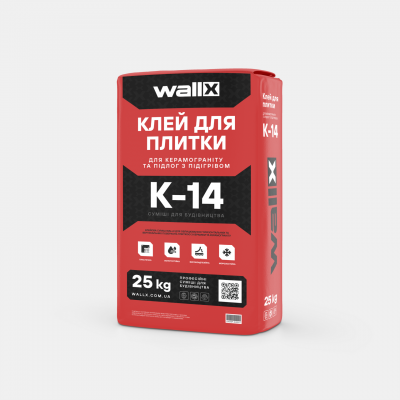 WallX К-14 Клей для плитки для керамограніта і підлог з підігрівом