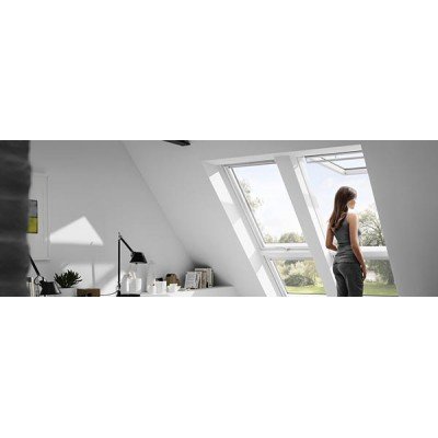 VELUX Премиум GPL 2070 Панорама, комб. дерево/белое покрытие