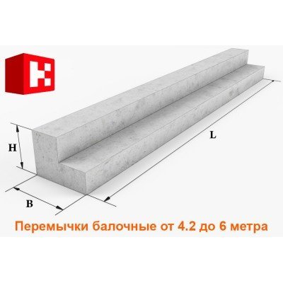 Перемычки балочные длиной 4.2-6 метра