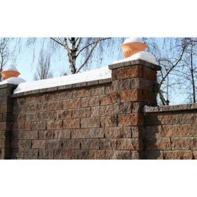 Колотий камінь для стовпчиків Золотий мандарин Мікс (350х180х150)