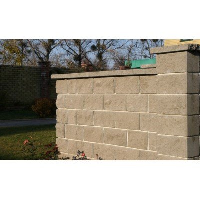 Колотий блок Золотий мандарин Сірий (Односторонній скол) (400х200х200)