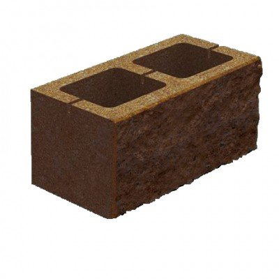 Колотий блок Золотий мандарин Кольоровий (Двухсторонній скол) (400х200х200)